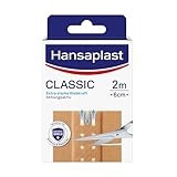 Hansaplast Classic Pflaster (2 m x 6 cm), zuschneidbare Wundpflaster mit...